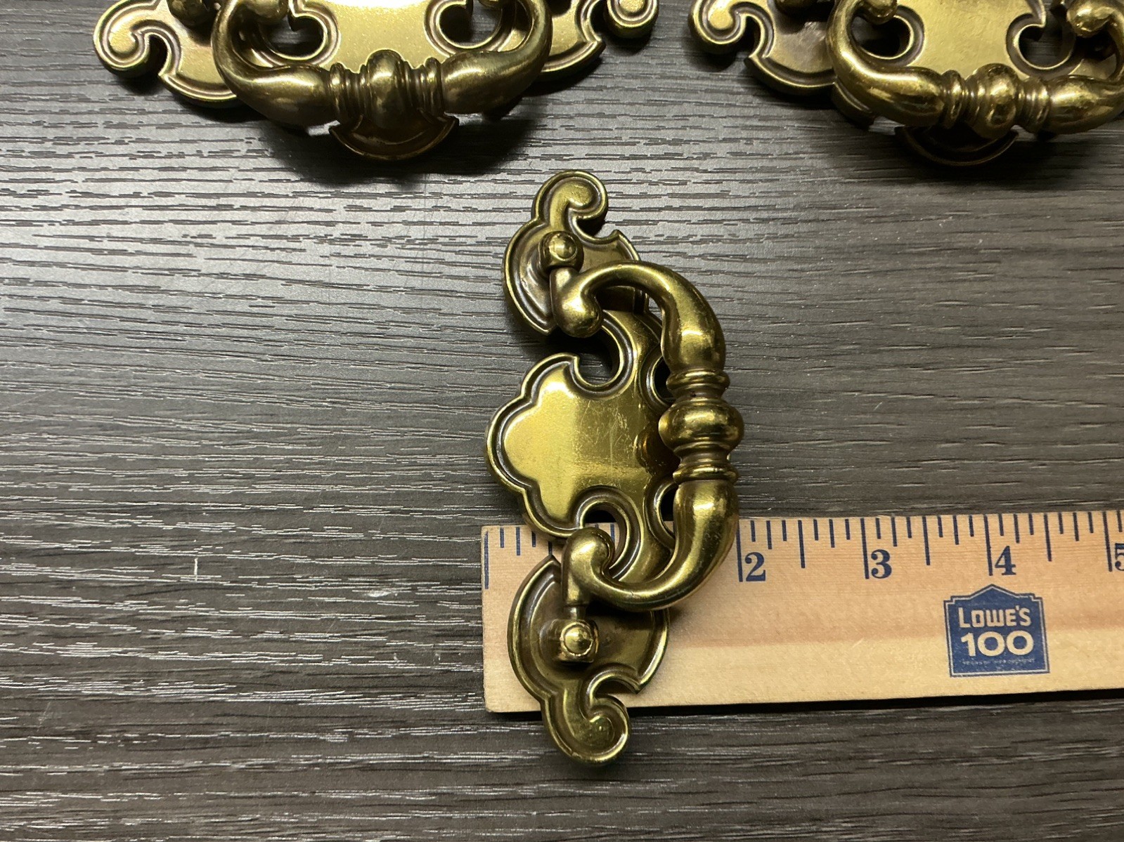 7 VINTAGE Keeler Brass KBC NO8067 Chippendale Batwing Drawer Handles Pulls (33)