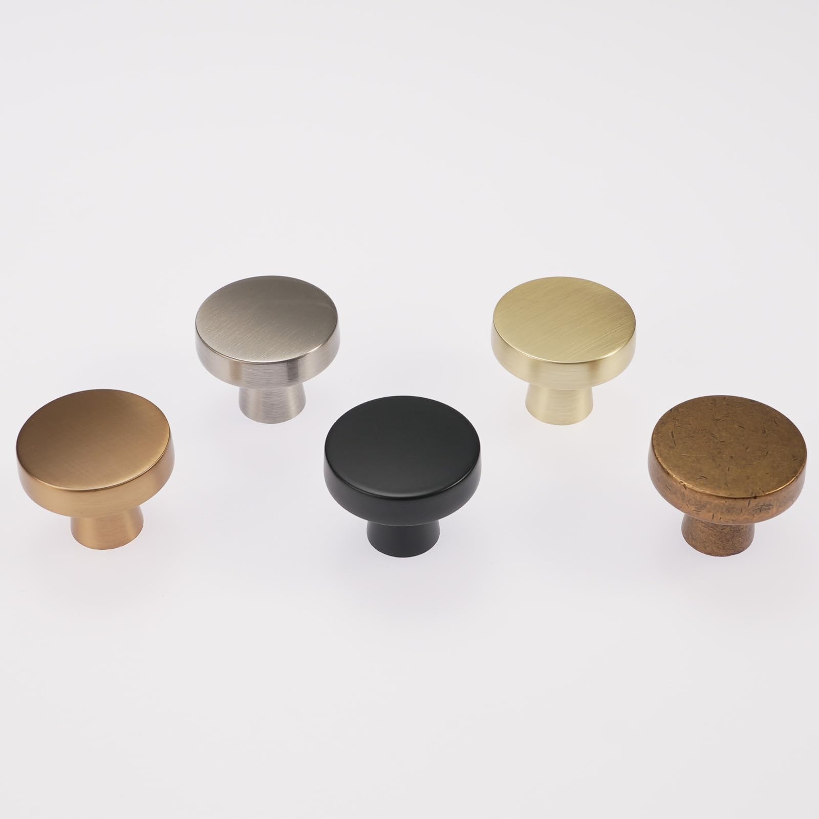 10 Pack Brushed Brass Kitchen Cabinet Knobs – Gold Drawer Handles, Zinc Alloy…