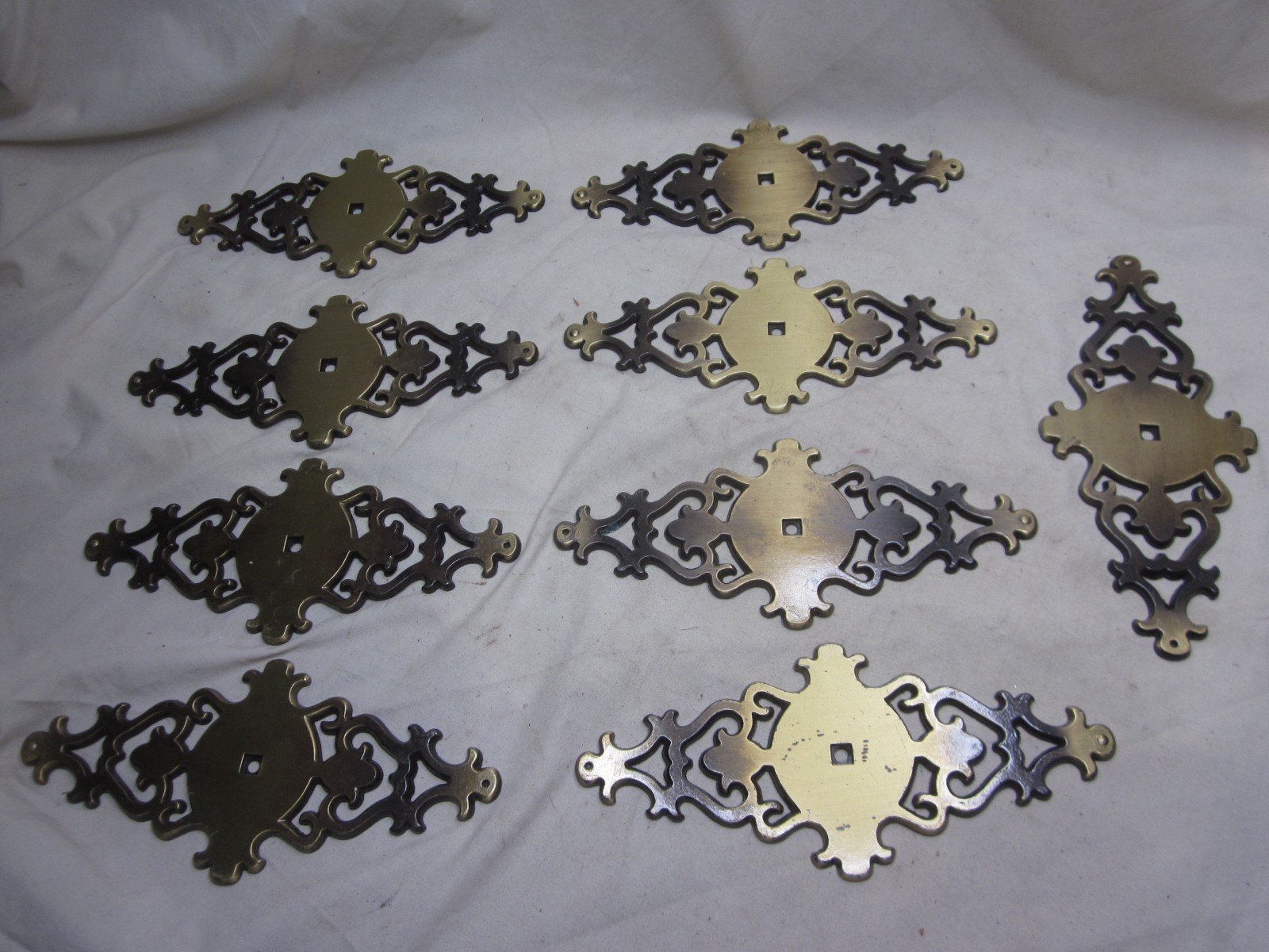 9 vintage 704-1 PAT NO D 207 700 Amerock back plate lot drawer pull backings