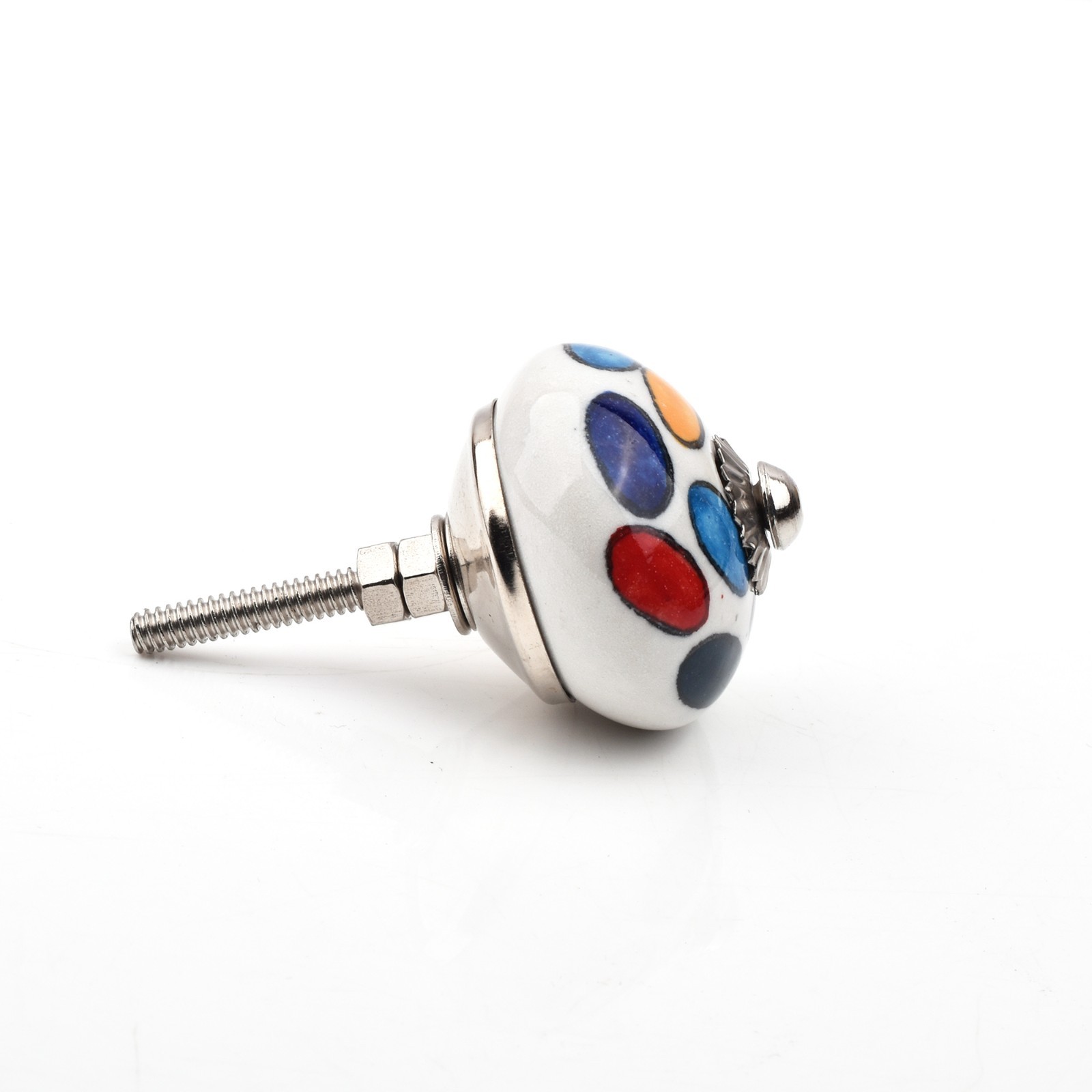 Ceramic Knob Multicolor Recycled Round Ceramic Pulls, Kitchen Cabinet Knobs