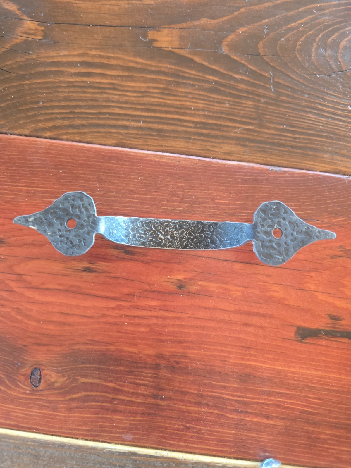 Mid Century Black Hammered Metal Drawer Cabinet Handles Pull Rustic