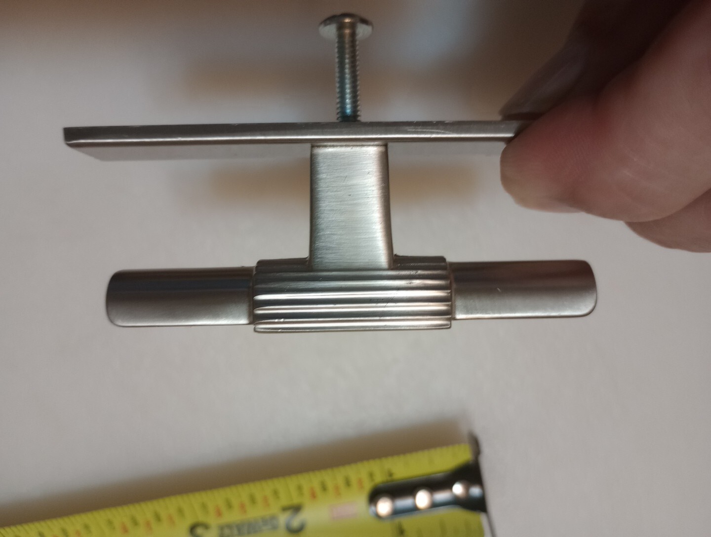 Vintage Cabinet Door Drawer Hardware Pulls Brass Nickel Deco, 3 1/4″X1 1/4″