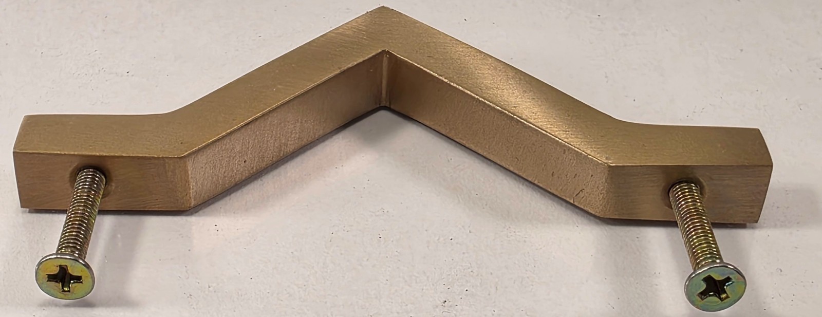 DISCONTINUED: IN STOCK CB2 Chevron Gold Golden Solid Brass Drawer Pull Handle