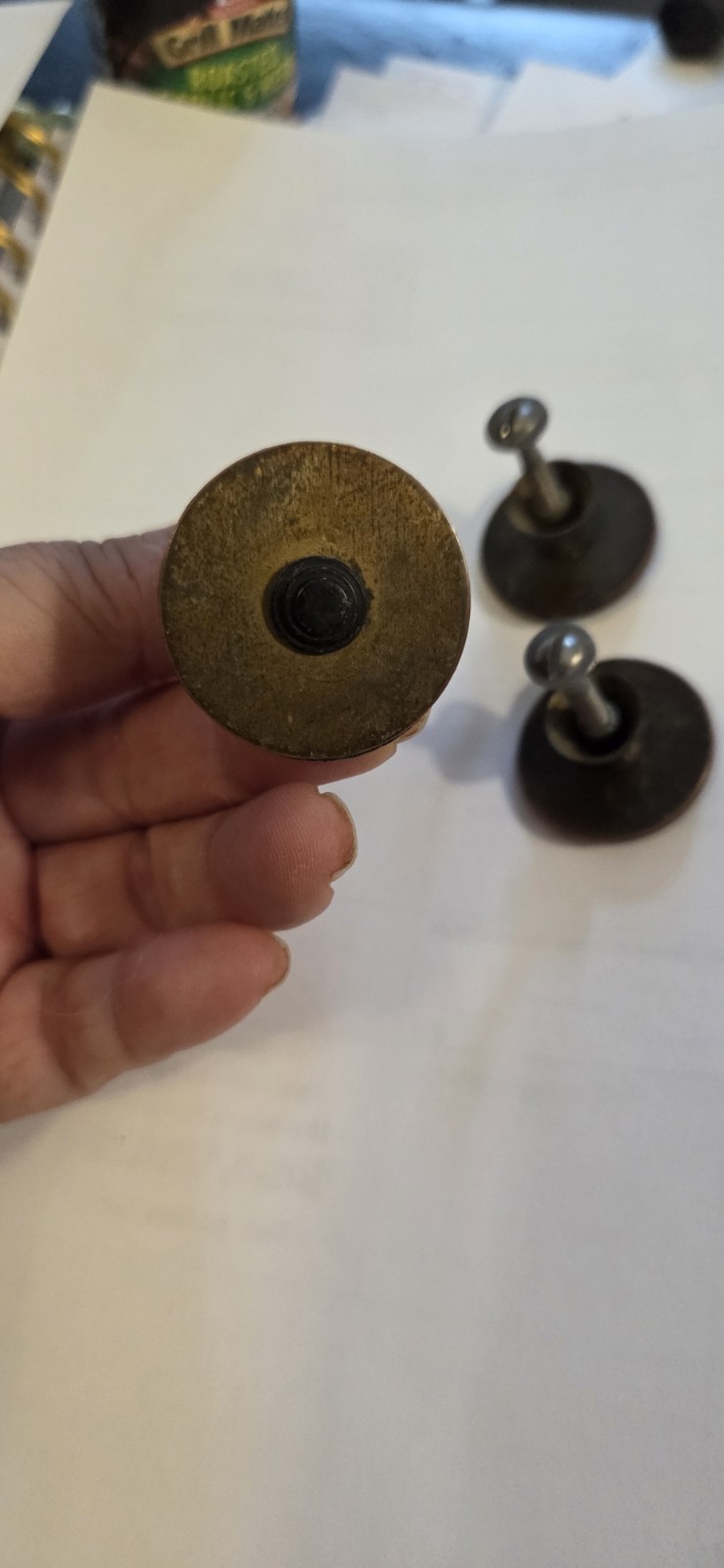 Art Deco era concentric ring cabinet knob