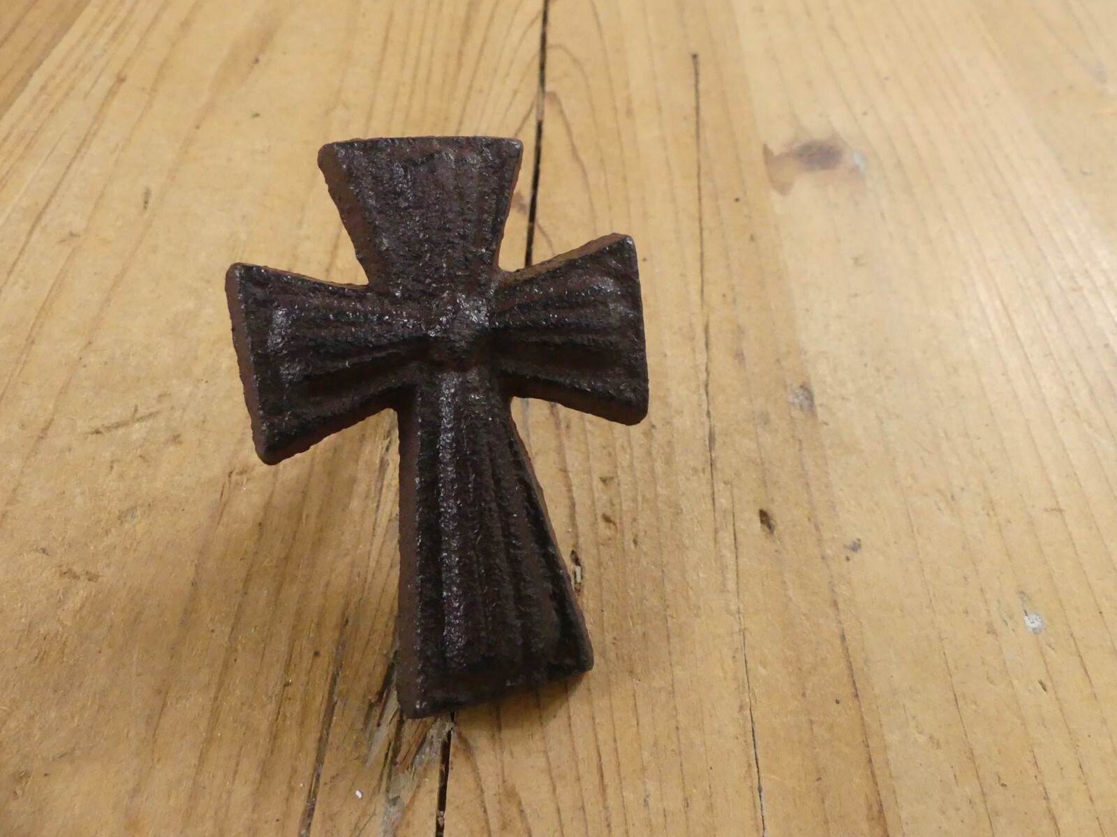 5 CAST IRON CROSSES W/ SCREWS DRAWER CABINET PULLS HANDLES DRESSER CROSSES