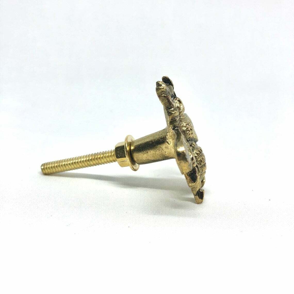 2; Antique-Gold Metal Drawer Pulls Handles Bee Vintage-Brass Cabinet Door Knobs
