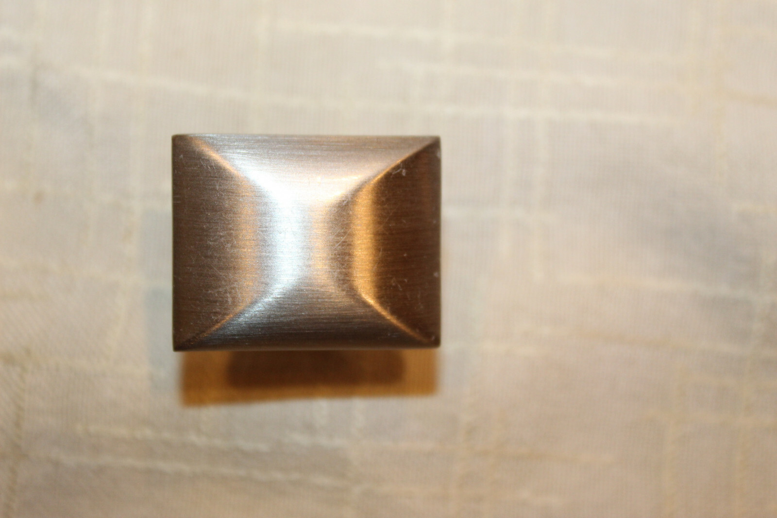 NOS 1-1/4″ Rectangular Brushed Aluminum Mid-Century Modern 50’s Drawer Pull I-2