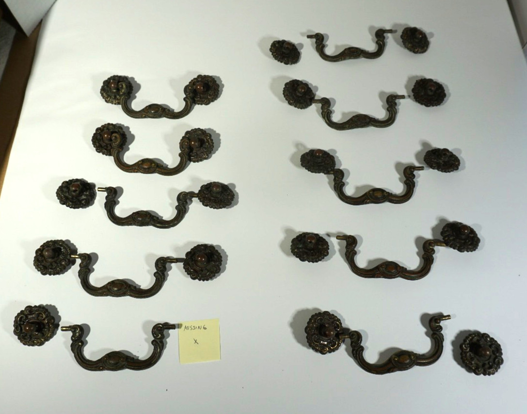 Vintage Keeler Brass Company’s Drop Bail Drawer Pulls Lot K6613 As Is