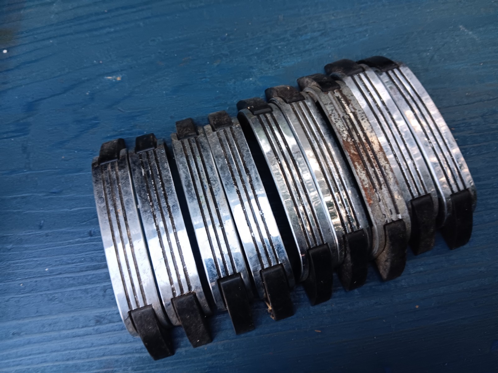 Vintage Drawer Cabinet Pulls Nickel & Black Lot Of 9