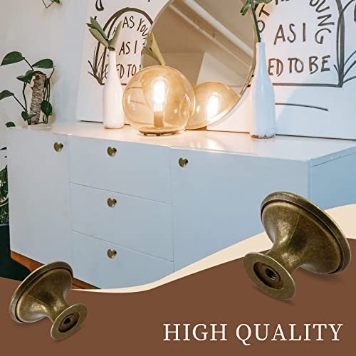12 Pcs Cabinet Knobs Metal Drawer Knobs Round Dresser Handle 12 Pack Brass