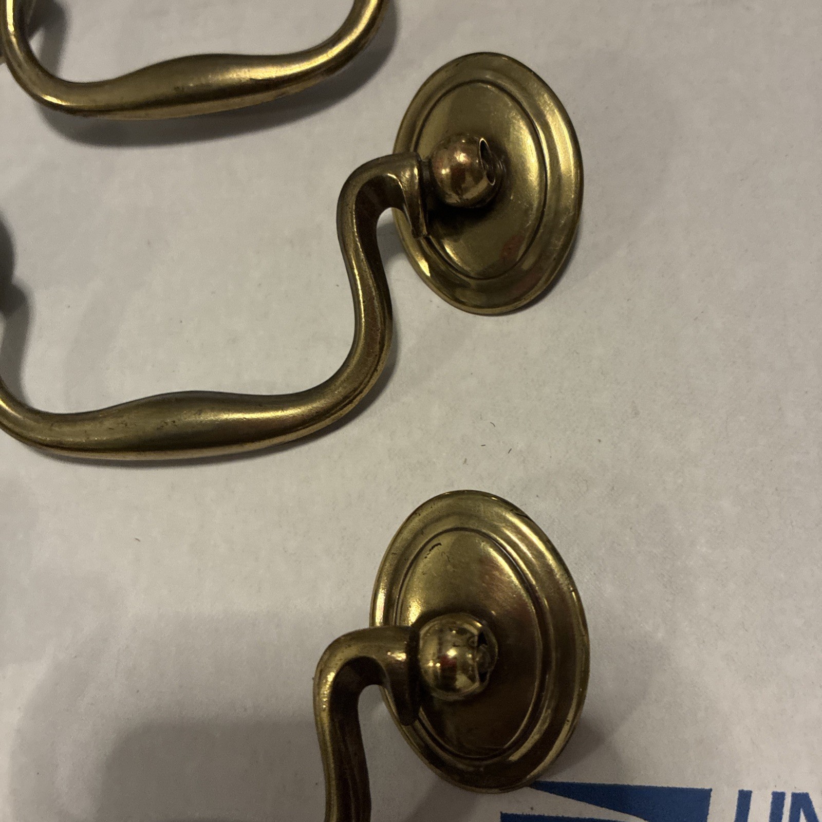 5pcsDrexel Esperanto Drawer Pull Tall Dresser Brass Vintage Drop Bail MCM Handle