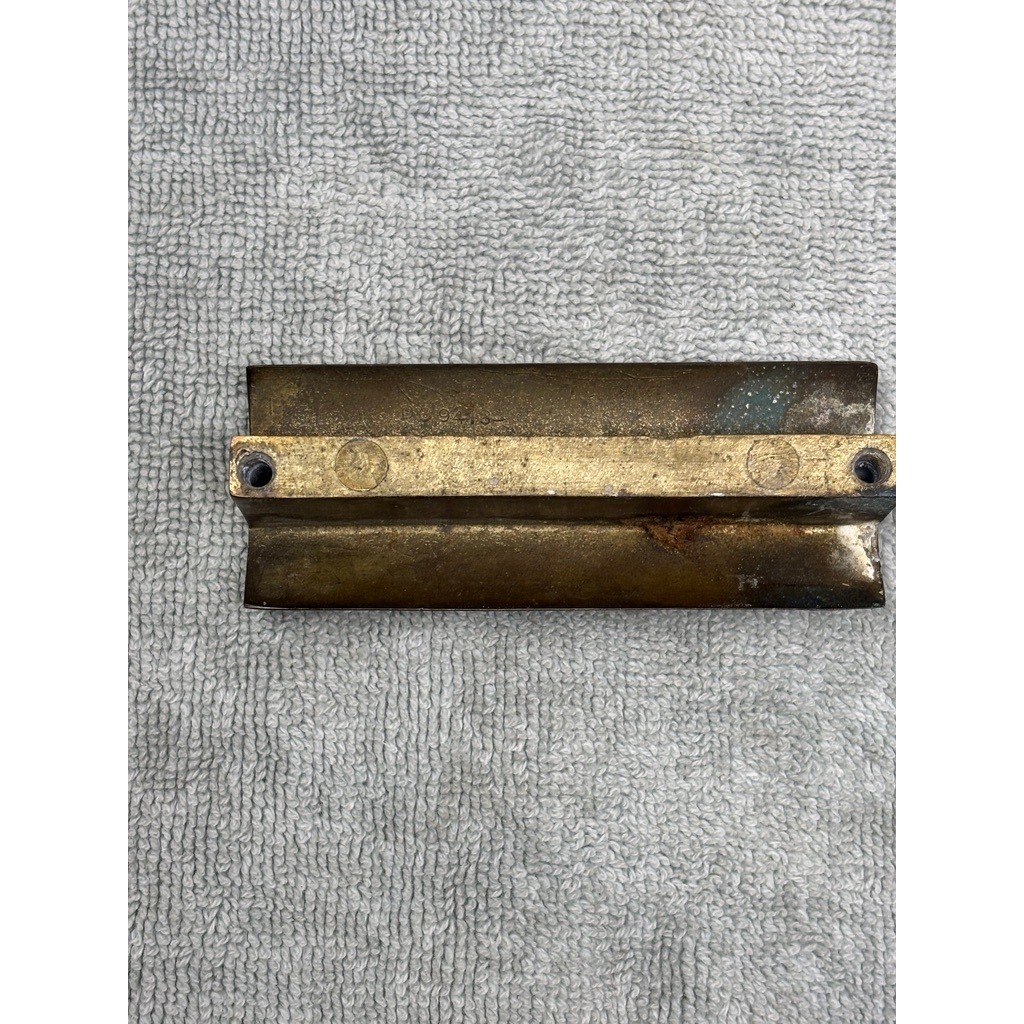 Vintage Brass Geometric Diamond Drawer Pulls Set of 5 MCM Cabinet Handles 3.5in