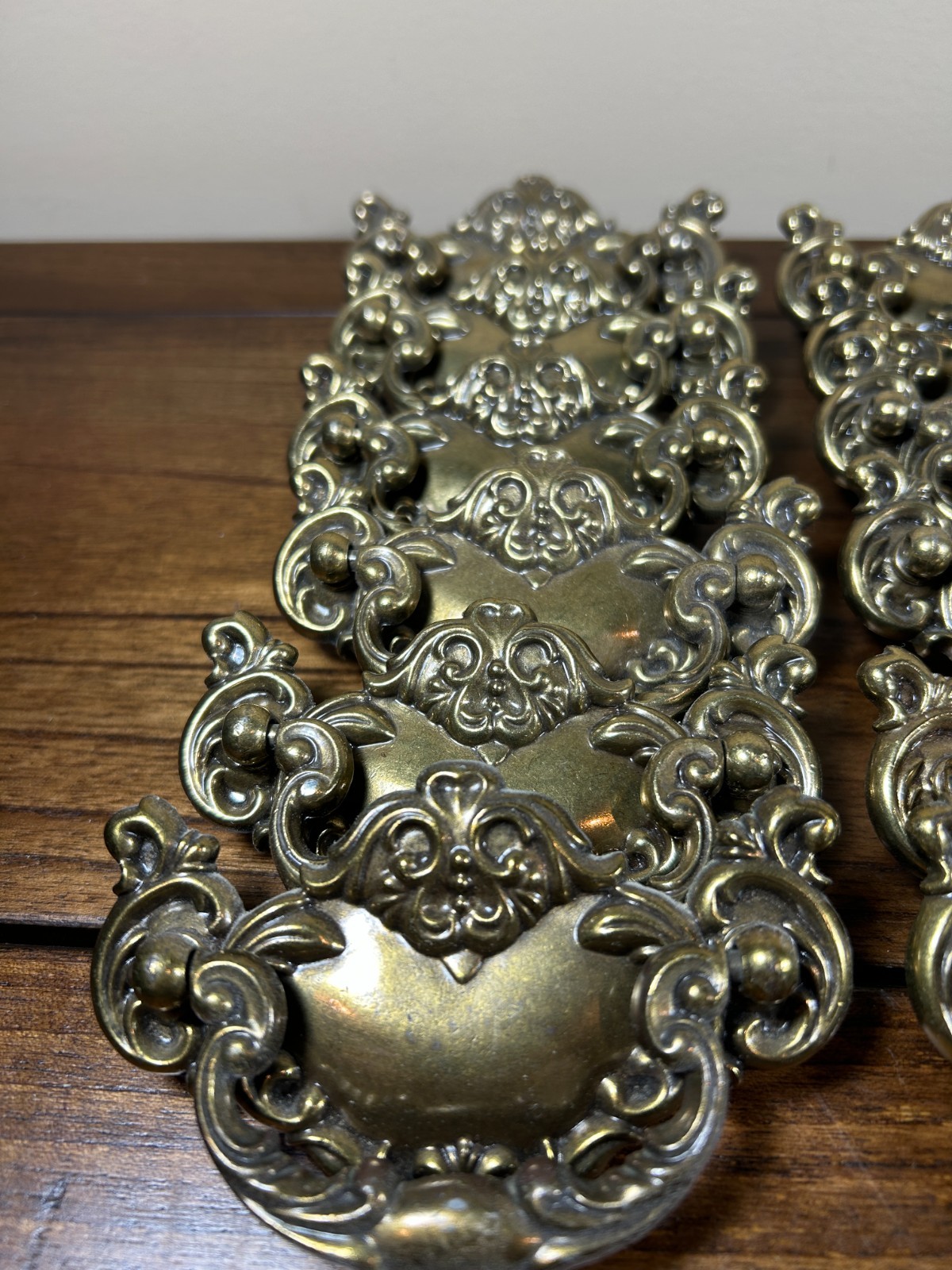 Lot of 24 French Provincial Ornate Brass Drawer Pulls Handles B-1873-0
