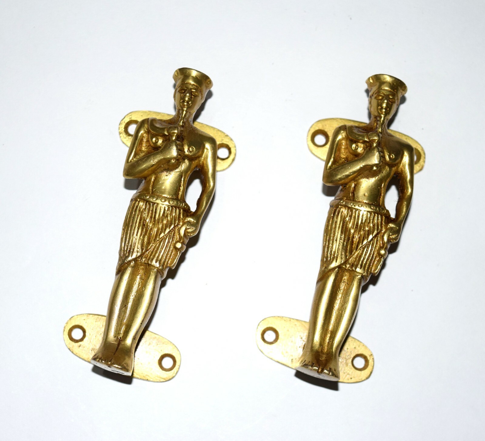 Brass Egypt Man Handle Pair King Door Pull Imperial Style Cabinet Handle EK699
