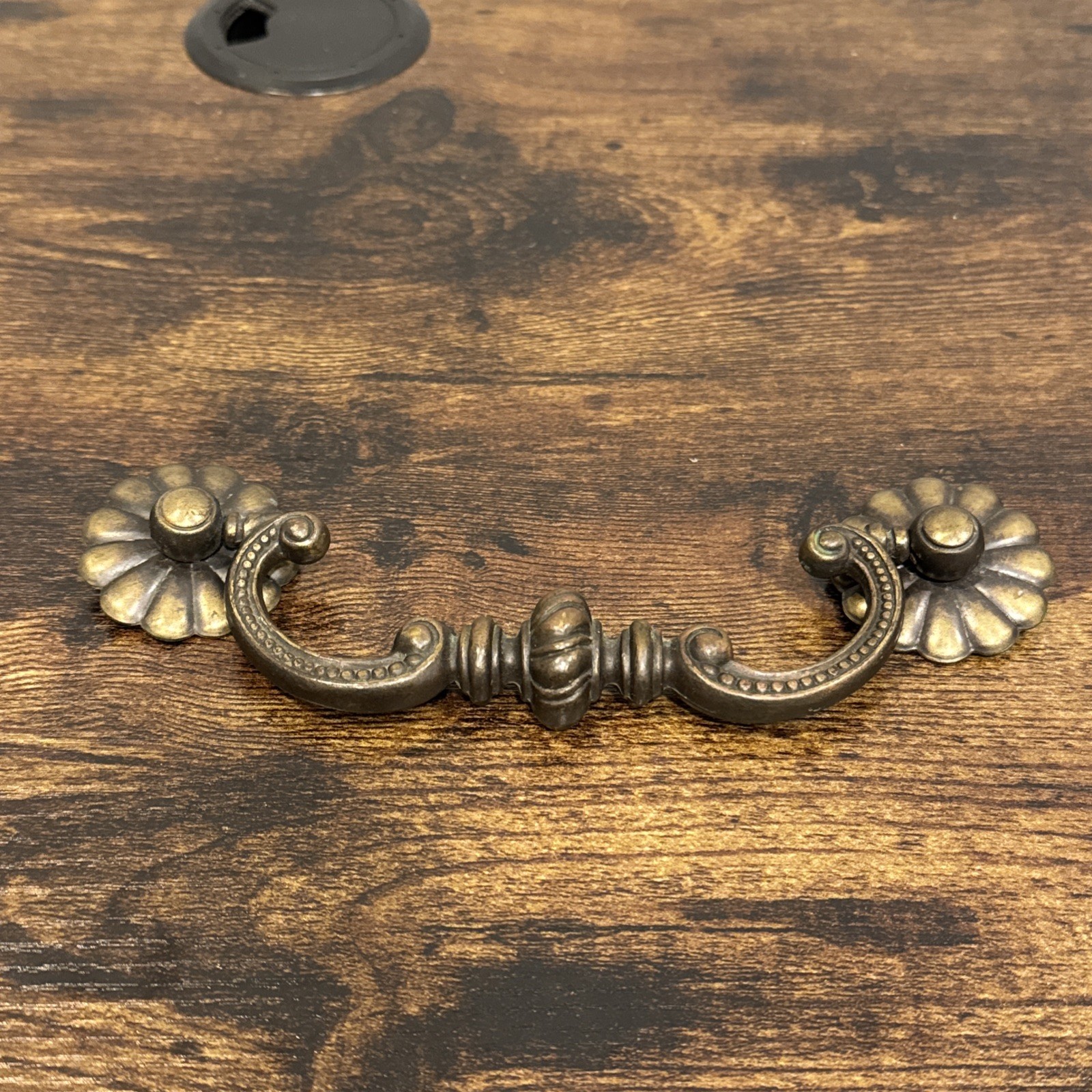 Thomasville Dresser Drawer Pull Handle Vintage Drop Bail Brass Metal Replacement