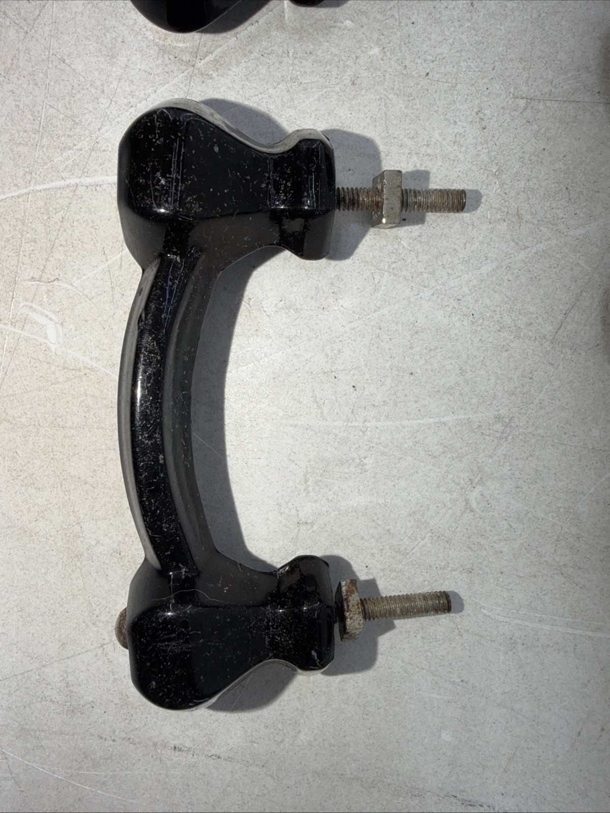 Vintage Black Porcelain Drawer Handles/Pulls Double Single