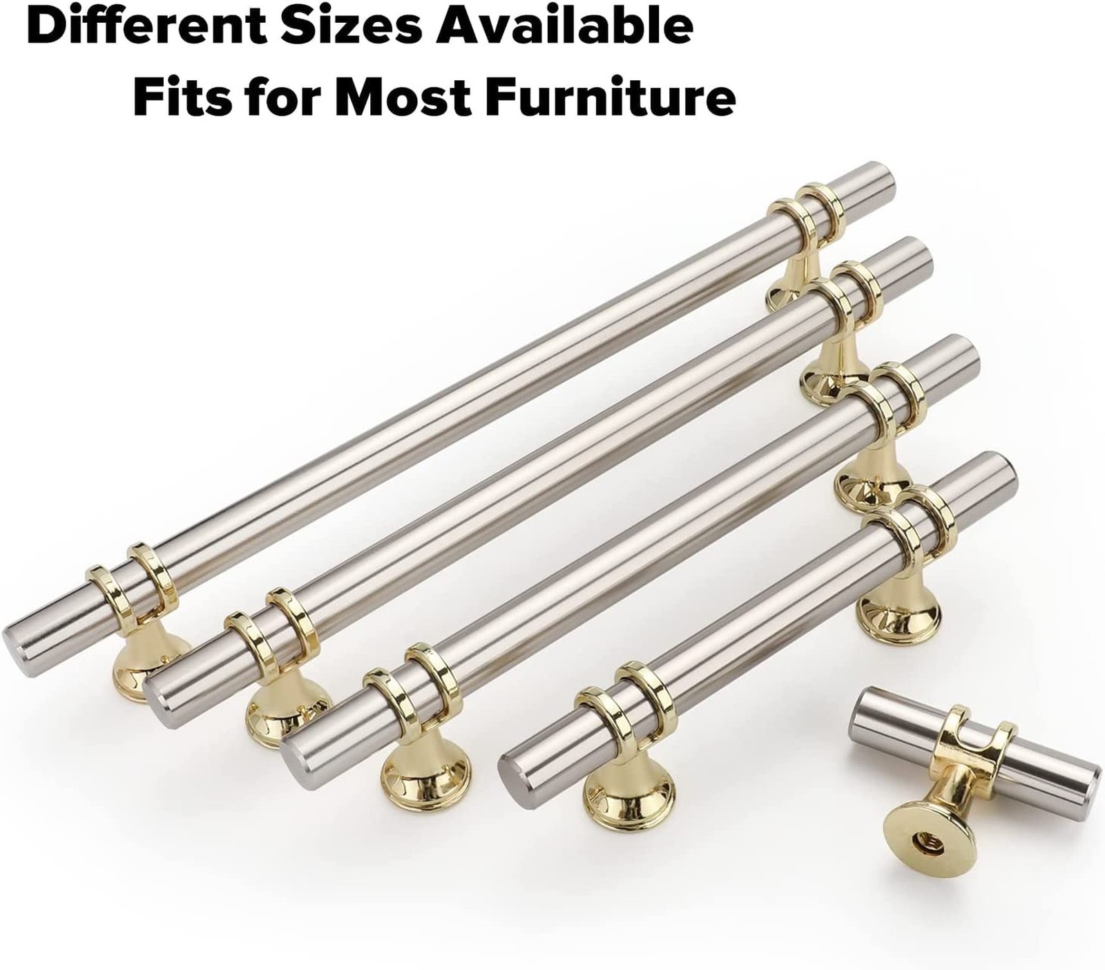 10 Pack Brushed Nickel Drawer Pulls 4 Inch Cabinet Handles Brushed Gold Kitch…