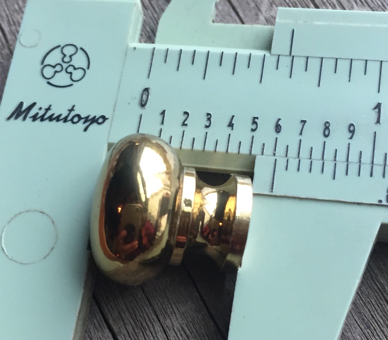 Lot 4 Small 5/8″ Brass Round Knob Pull Handle Barrister Cabinet Book Case Drawer