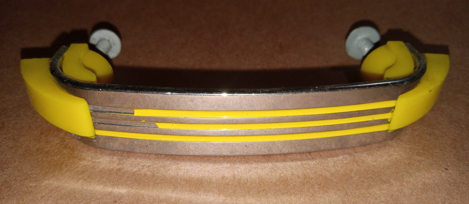 Lot of 6 VTG Art Deco Drawer Pulls Yellow Plastic 1930’s Streamline Moderne