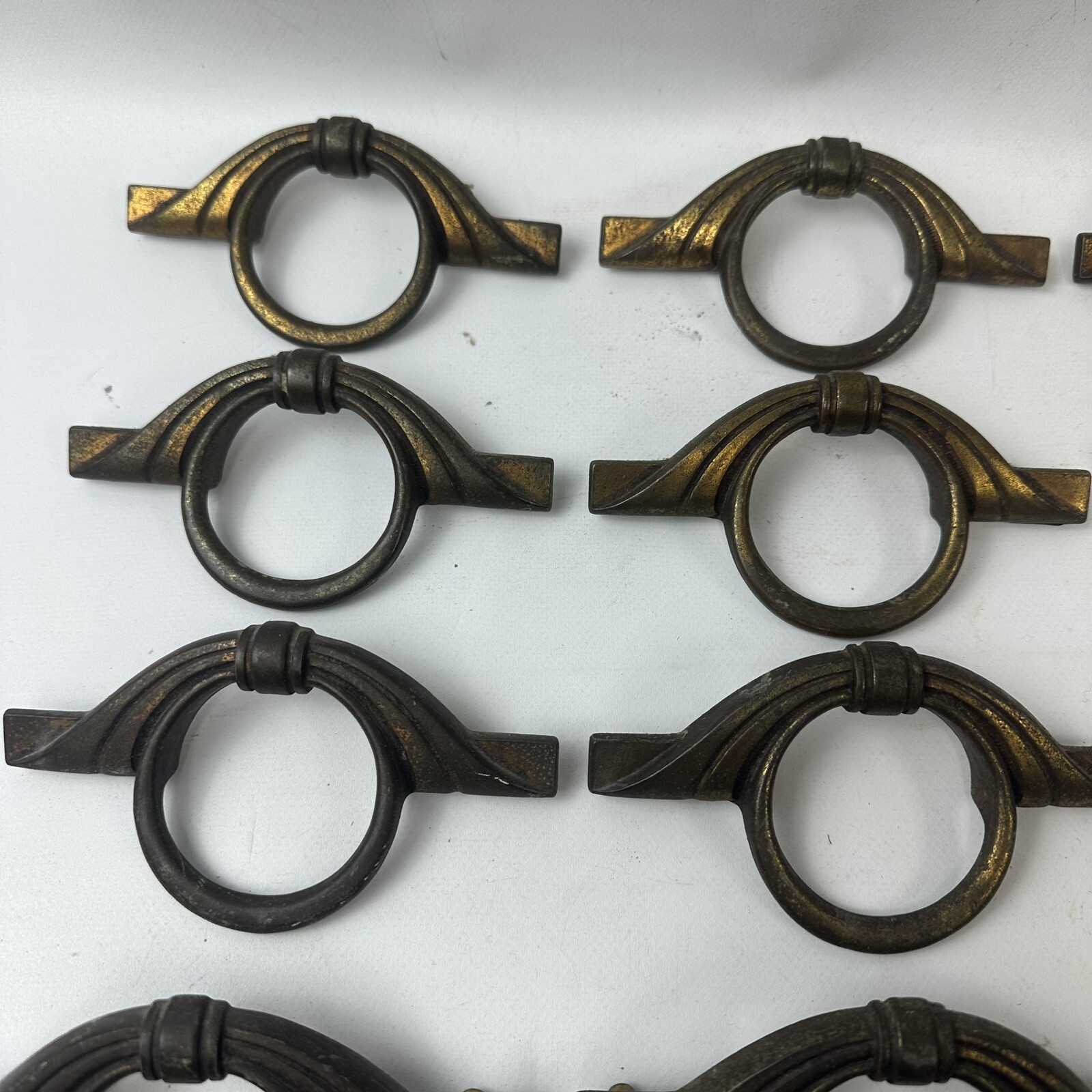 Lot Of 23 Drawer Pulls Handles Vintage Unique Rare Brass Keller Keeler