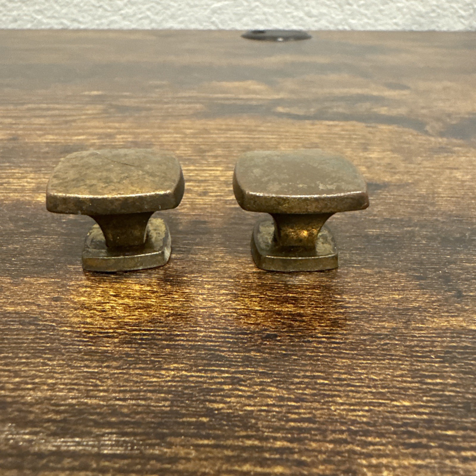 Drexel Newport Drawer Knobs 2 Brass Handles Vintage Hardware Dresser Pulls