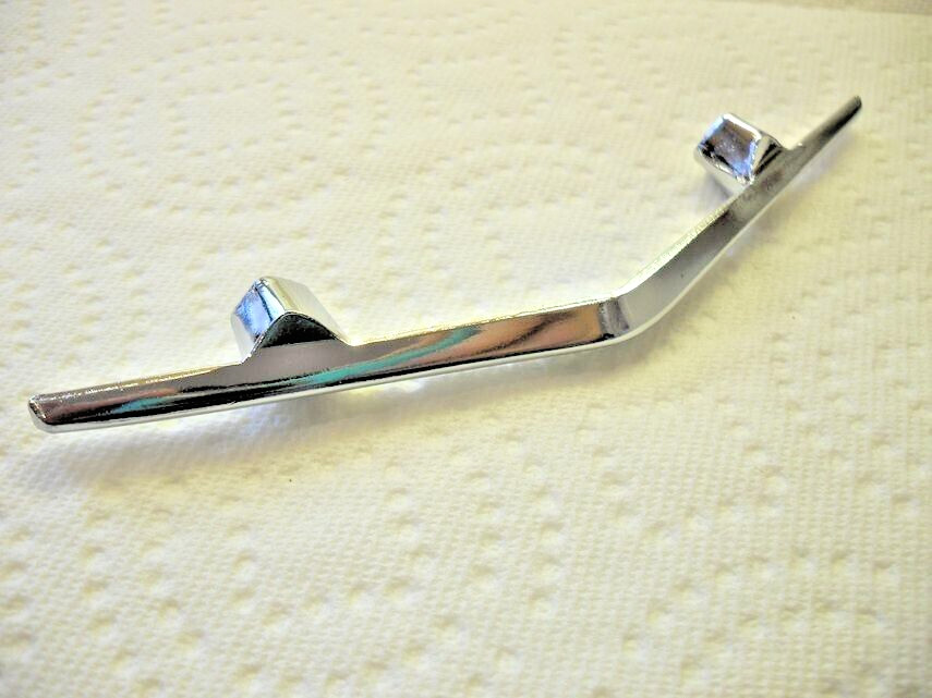 Vintage Nos Chrome Chevron Drawer Pull Stealth Fighter Jet Shape Cabinet Handle