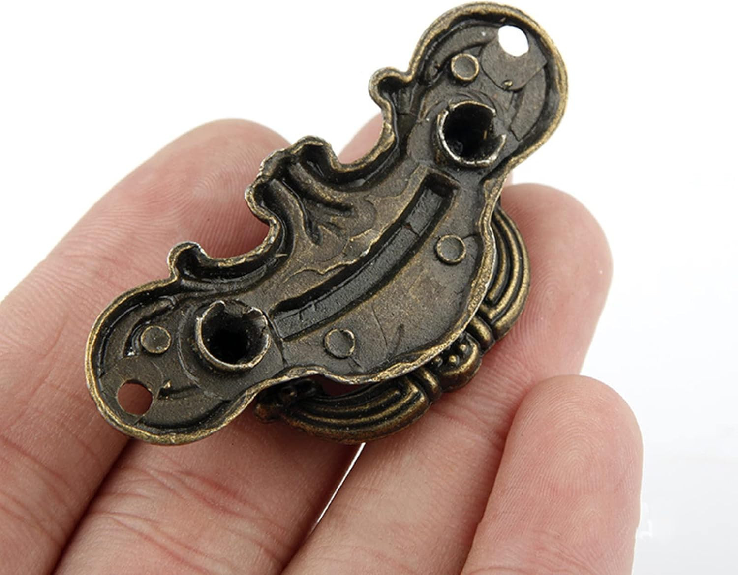 Dophee 2-Pack Vintage Antique Bronze Pull Handle for Drawer Jewelry Box Kitchen
