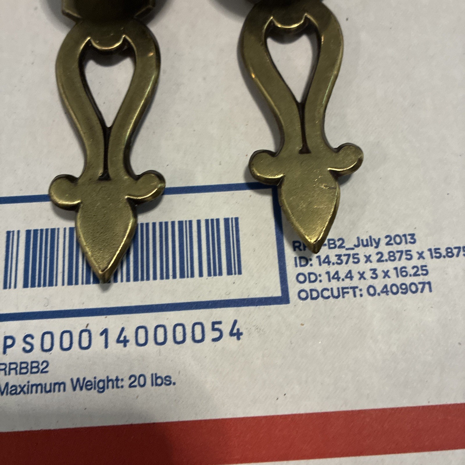2pcsVintage Pennsylvania House Keeler Brass Co. KBC Cabinet Knobs & Backplates