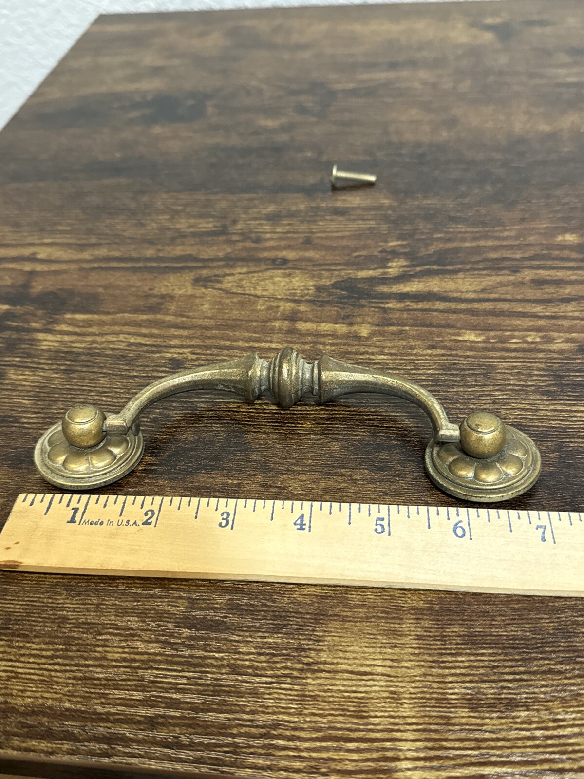 Drexel Esperanto Drawer Pull Tall Dresser Brass Vintage Drop Bail MCM Handle