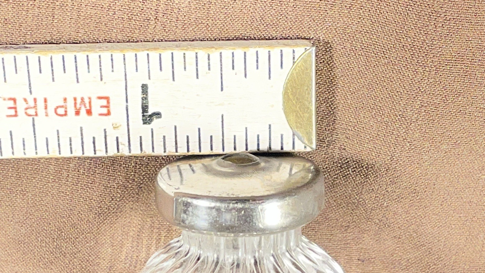 Vintage Original Furniture Cabinet / Drawer Glass Knob Pull Hardware