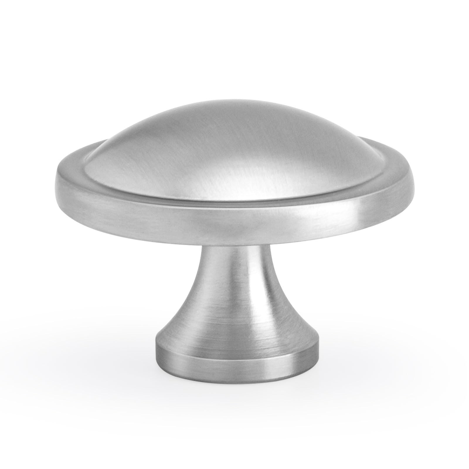 10 Pack Brushed Nickel Cabinet Knobs Round Silver Drawer Knob Kitchen Hardwar…