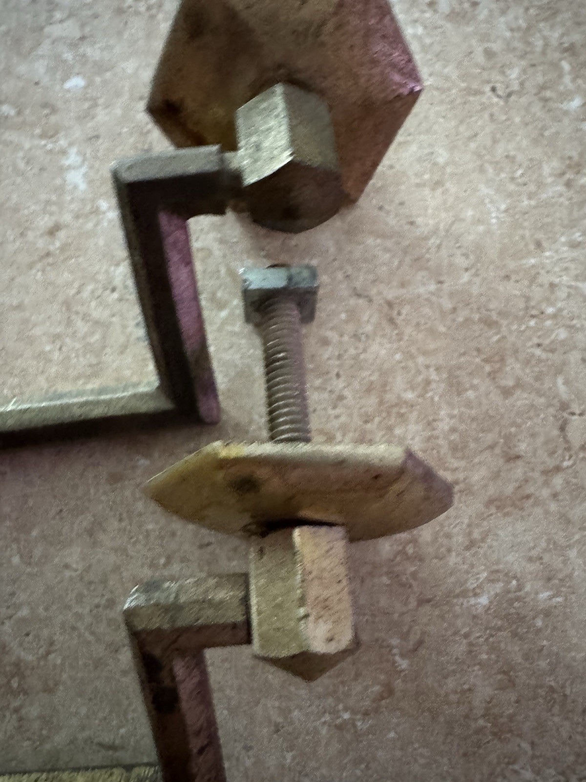 Vintage Antique Set Of 2 Colonial Revival Victorian Bail Drawer Pulls Hexagon