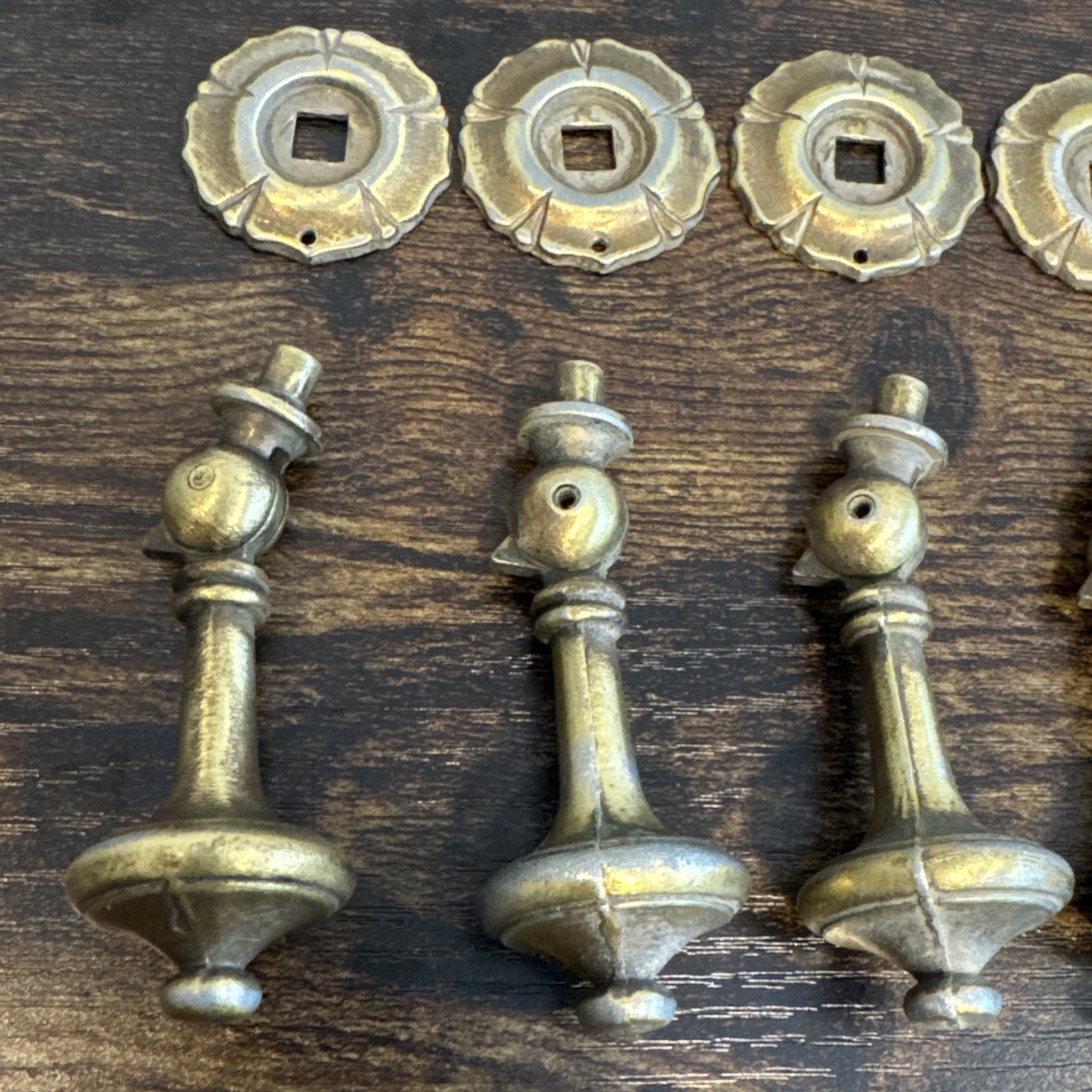 Drexel Esperanto Drawer Pulls (8) Teardrop Dresser Nightstand Backplate Vintage