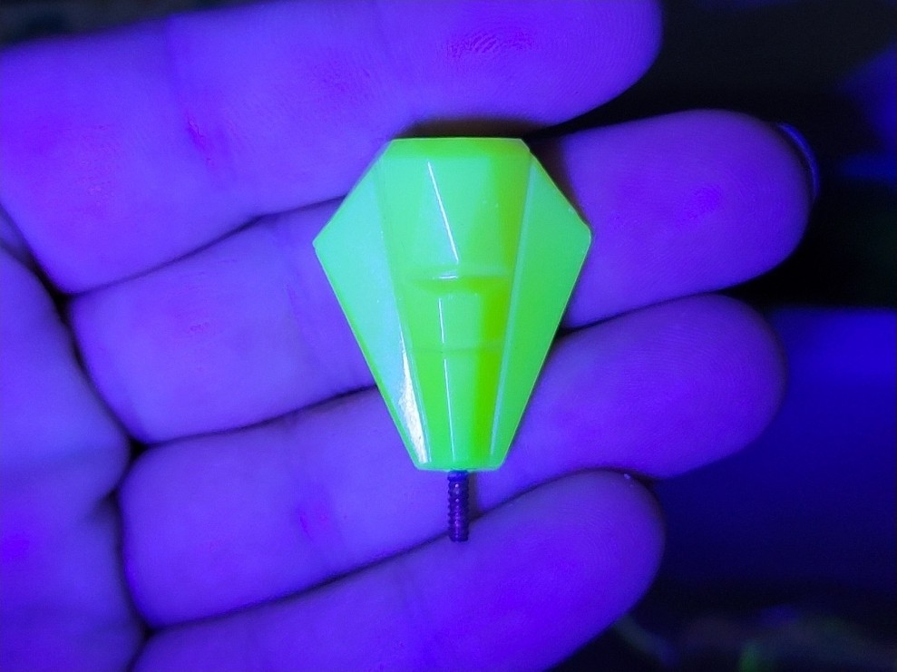 1930s Art Deco Uranium Glass Knob Yellow Finial