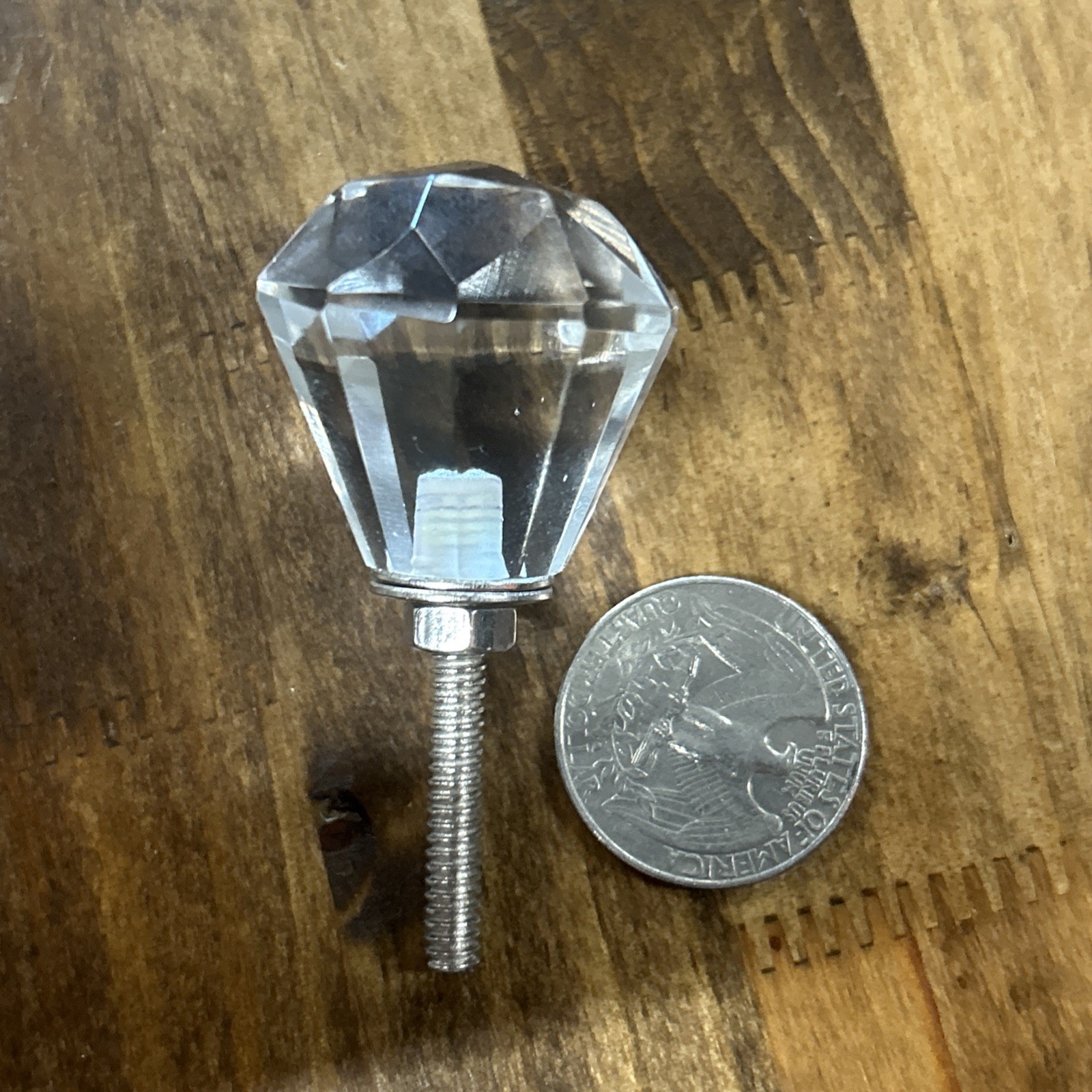 Clear Glass Faceted Drawer/ Cabinet Knob