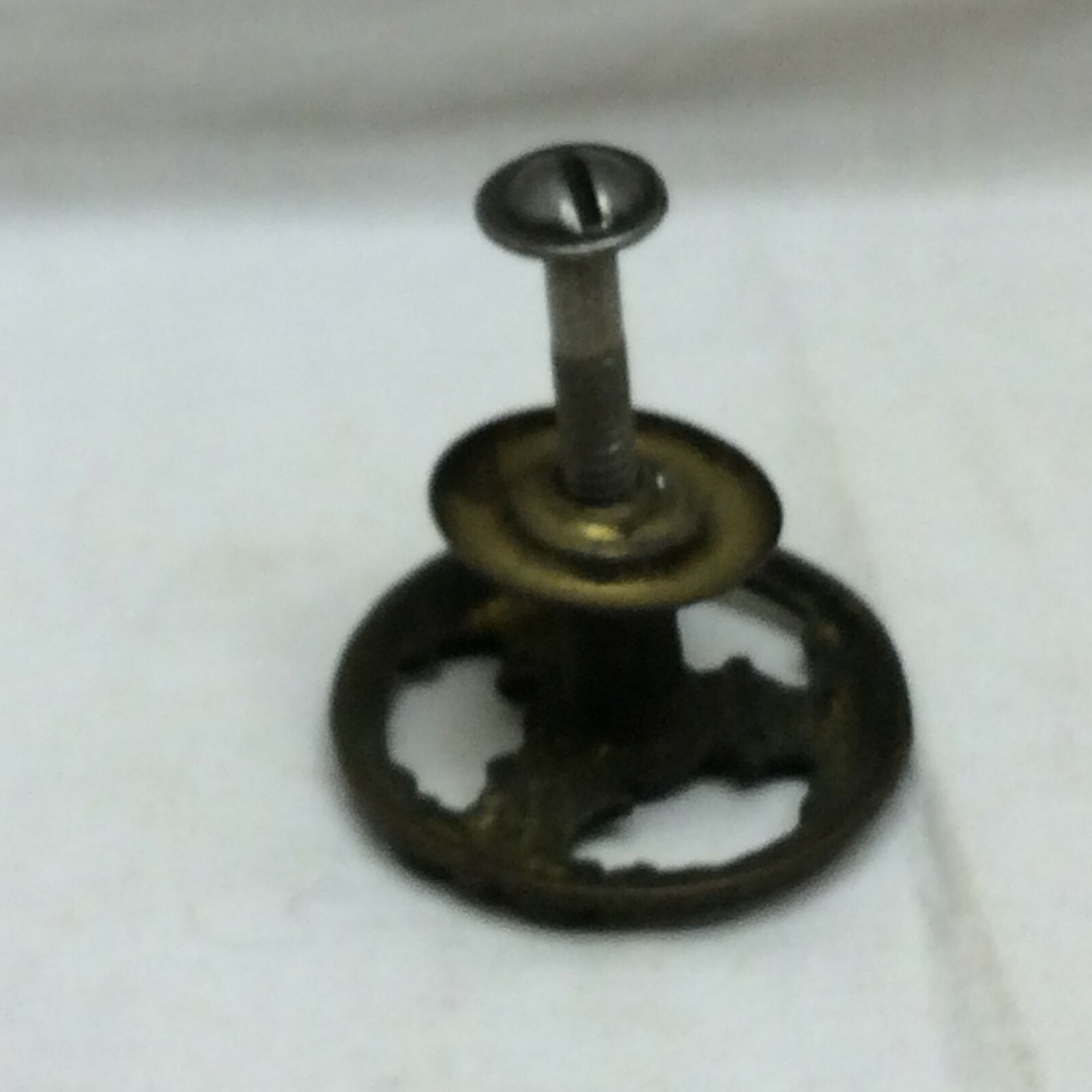 Vintage Drawer Knob Hardware Ornate Flower Design Metal