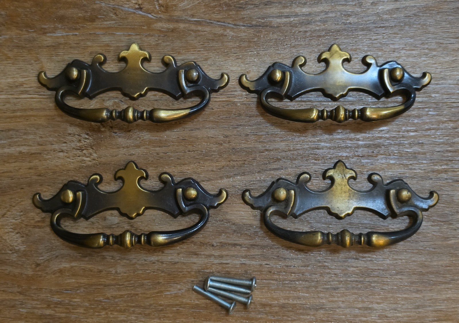 Brass Cabinet Drawer Pull D209813 Amerock RD 1968 Canada Set of 4 with Screws