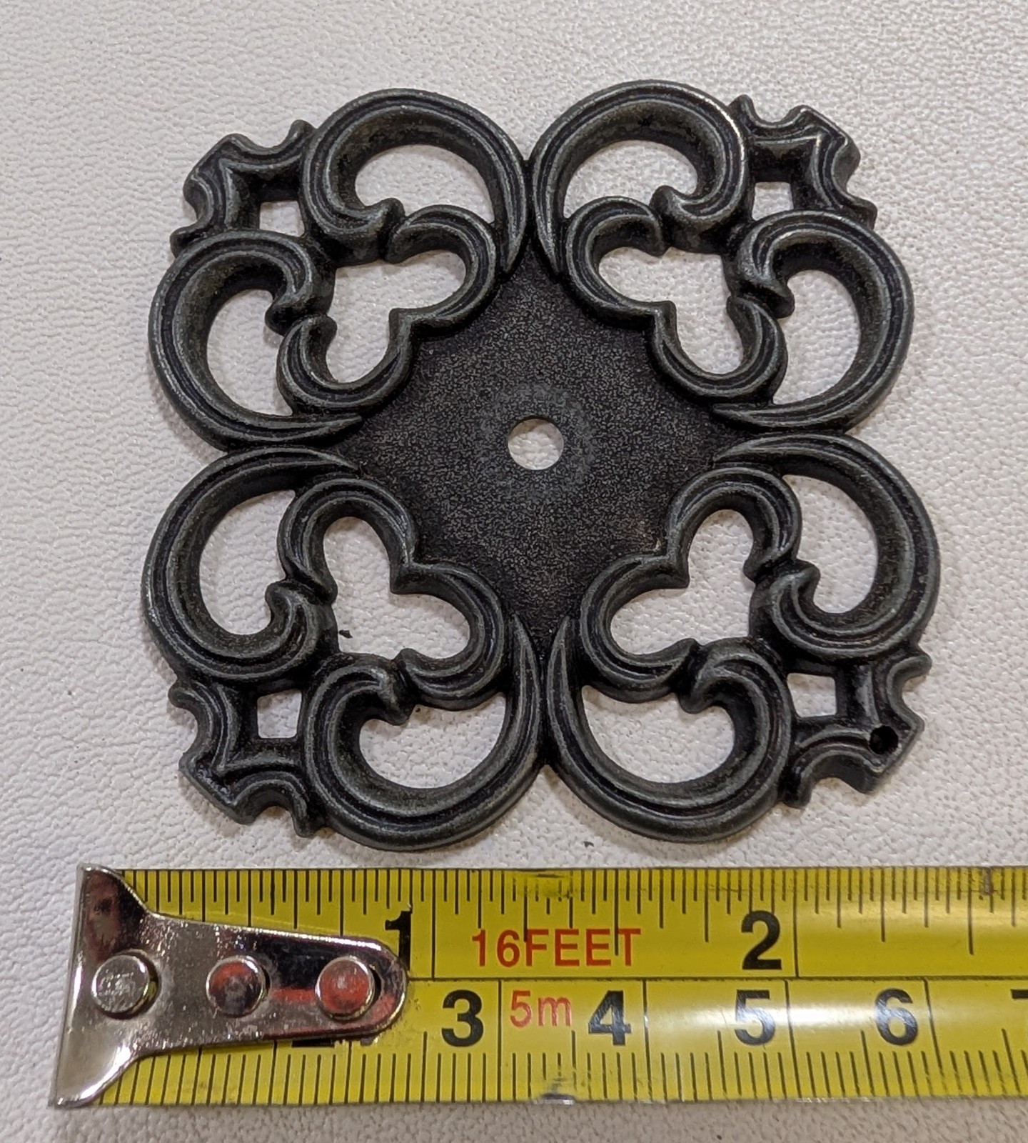 Lot of 6 Vintage Ajax 1060 Espana Royale Pewter Cabinet Backplates 2.5″