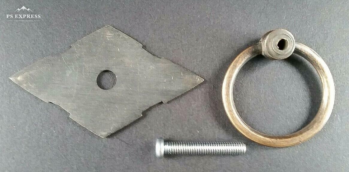 4 x Eastlake Antique Style Brass Ornate Ring Pulls Handles 2-3/8″ wide #H15