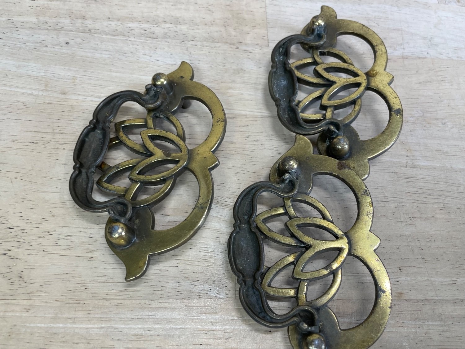 Keeler Brass Company N-1879 Drawer Pull 3 in Center Gold (3x)