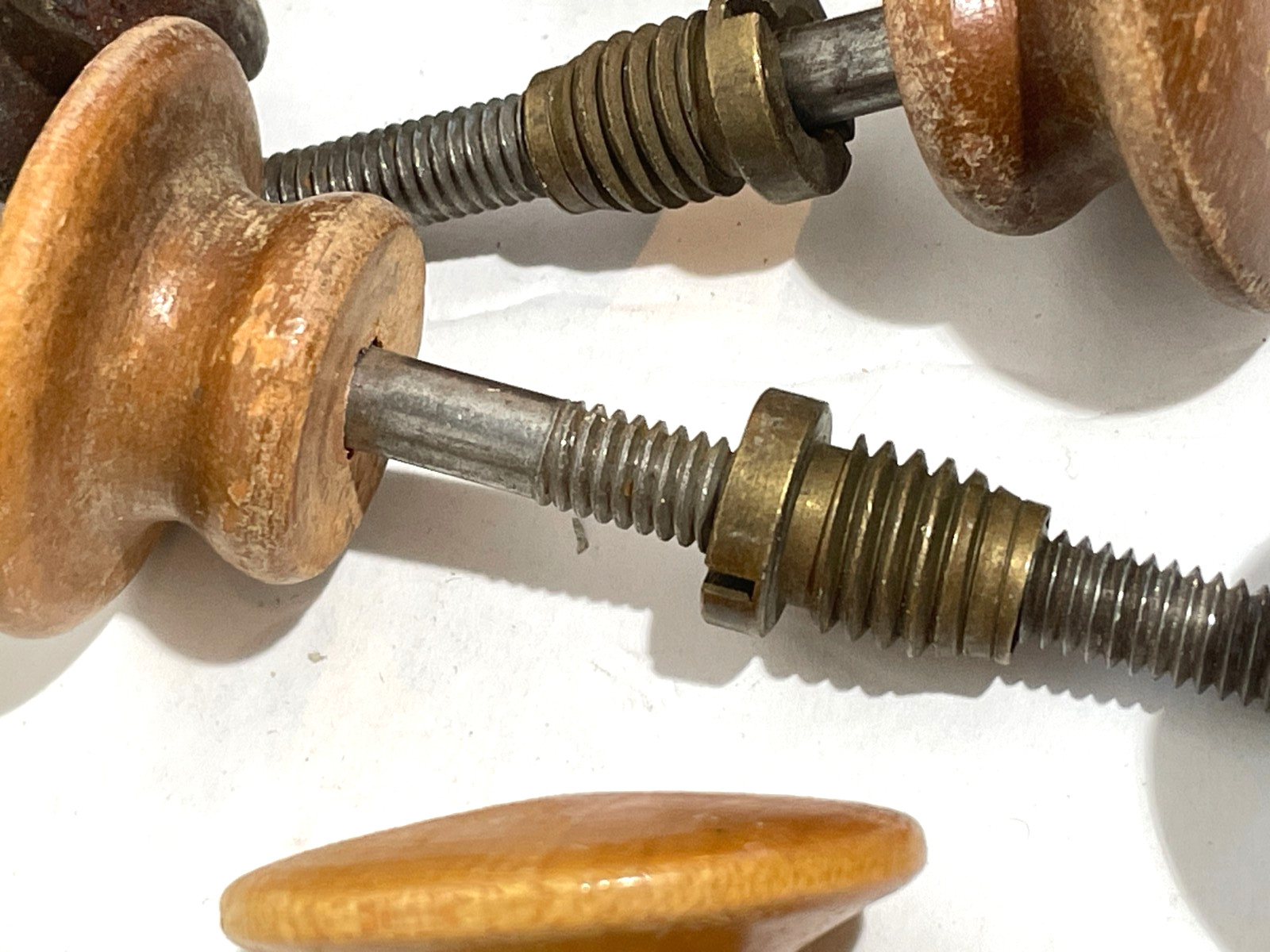 Vin. 1800’s~1920’s Salvaged Lot 52 Round, Square & Odd Wooden Drawer Pull Knobs