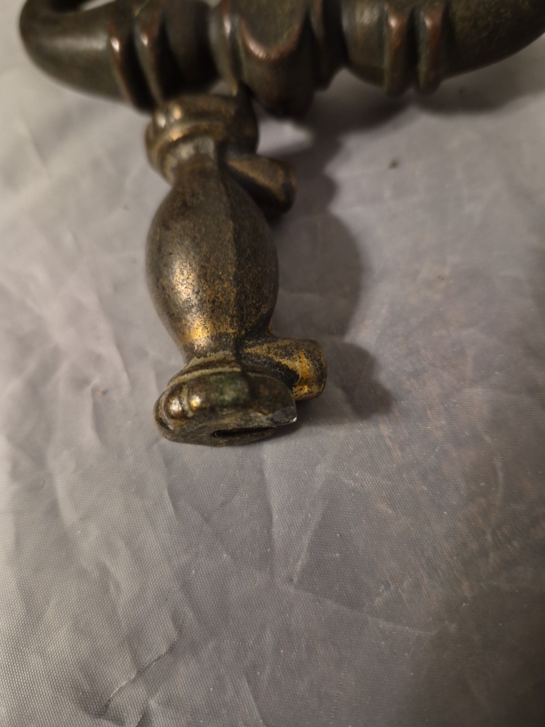 Restoration Antique Victorian Drawer Pull With Drop Bail Handle Preowned