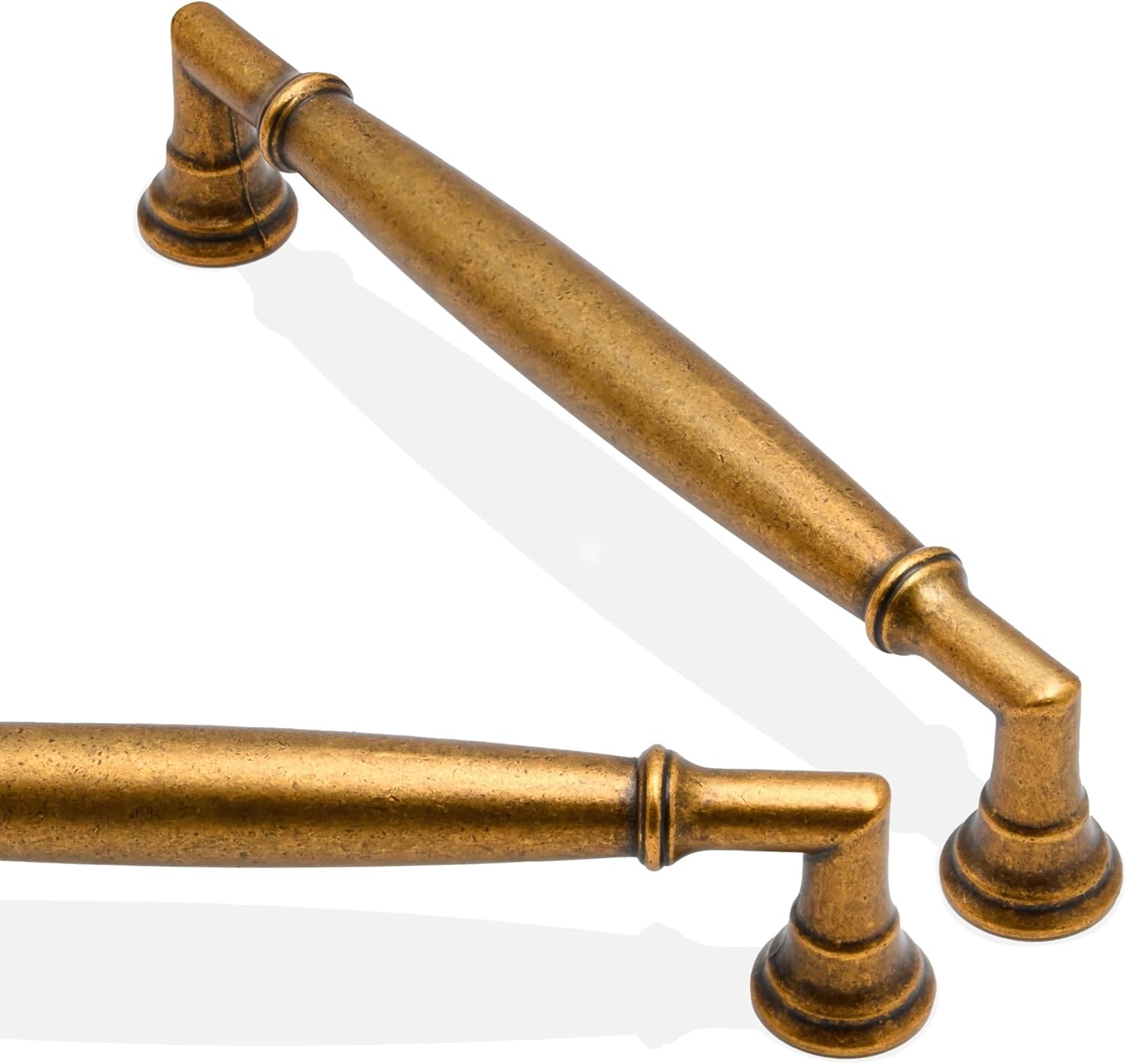 10pk Antique Brass Cabinet Pulls 5in Zinc Alloy Drawer Pulls