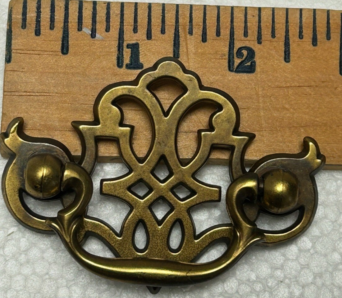 Vintage KBC Keeler Brass Batwing Chippendale Drawer Handles Pulls 2″ Hole