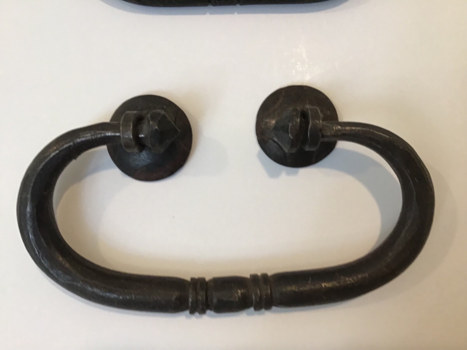 Primitive Forged Metal Drawer Pulls Iron or Steel? Wire Mount