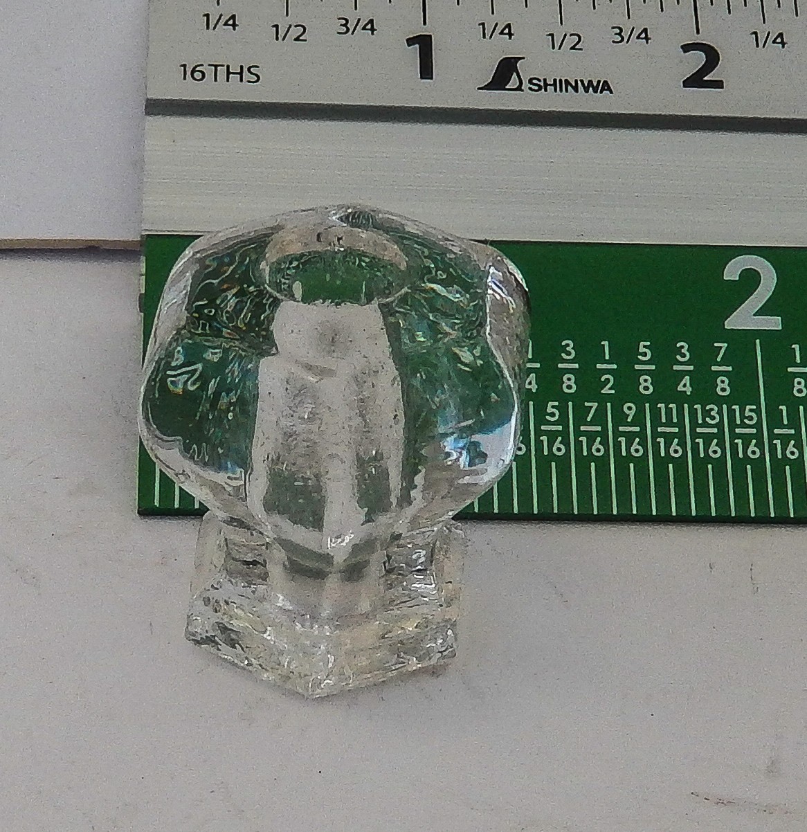 Antique Vintage Six Sided Clear Glass Knobs Cabinet Drawer Pulls 1920s Style (1)