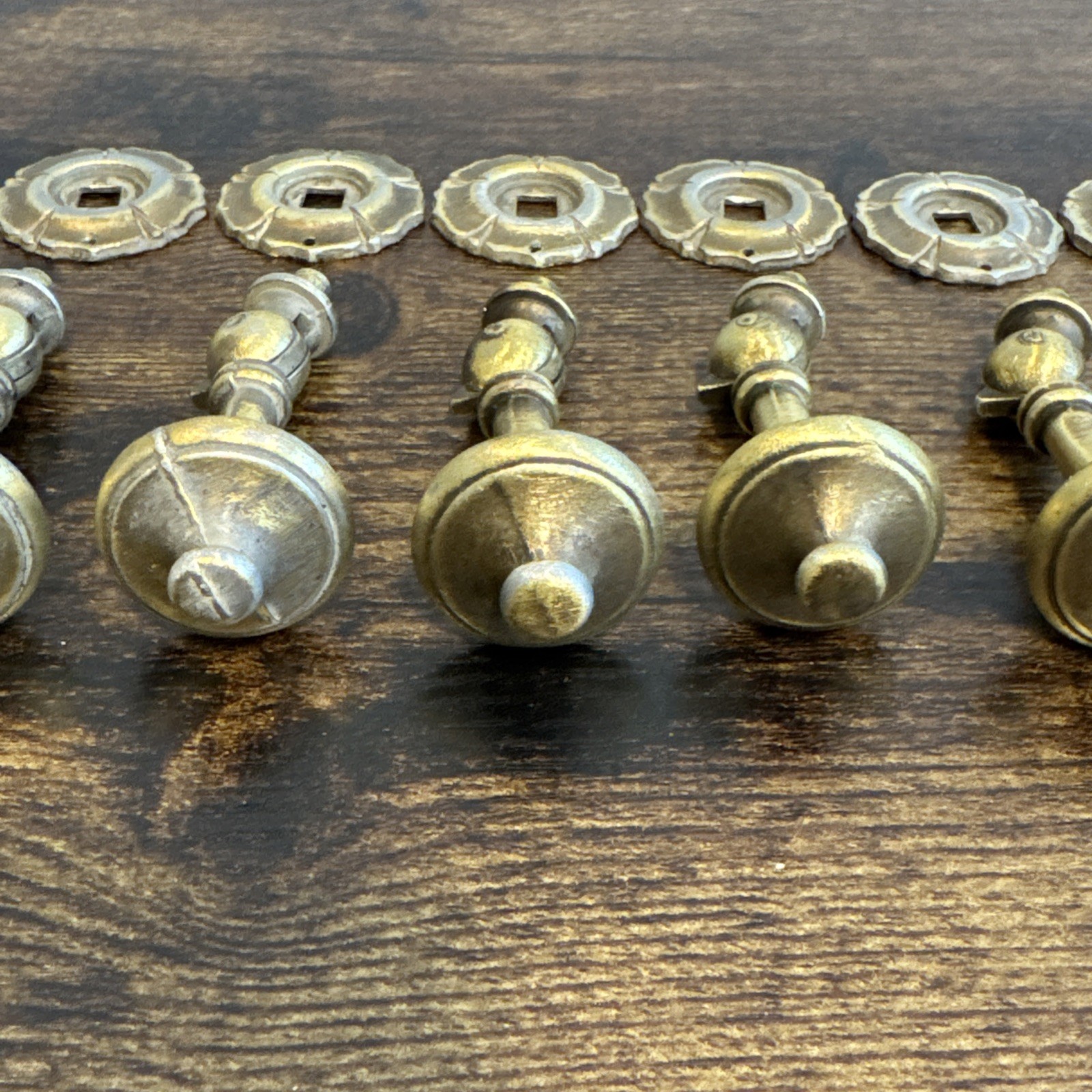 Drexel Esperanto Drawer Pulls (8) Teardrop Dresser Nightstand Backplate Vintage