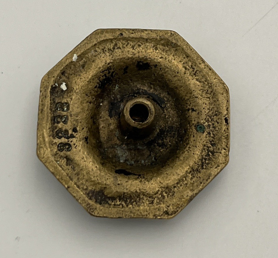 2 Brass Metal Drawer Cabinet Pulls Hardware Ring Salvaged Single Hole