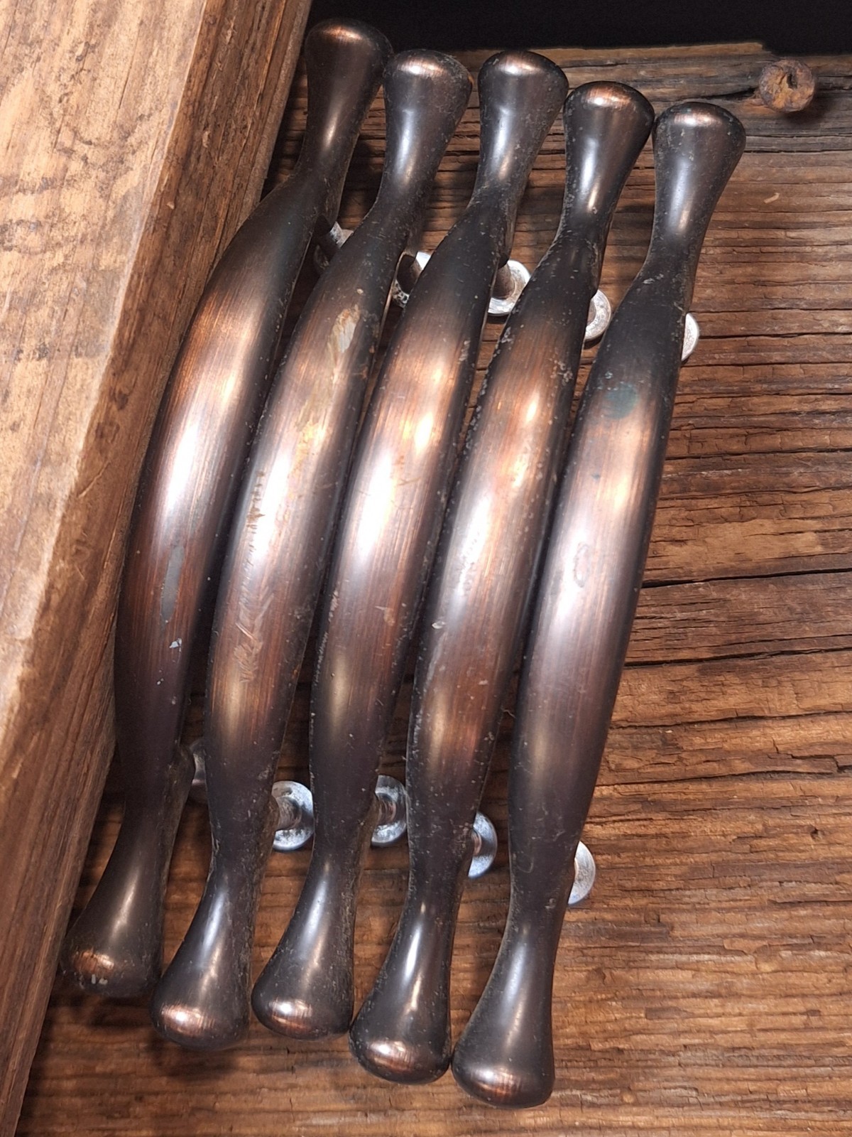 5 Vintage Bronze Tone Aluminum Drawer/Cabinet Handle Drawer Pull Knobs