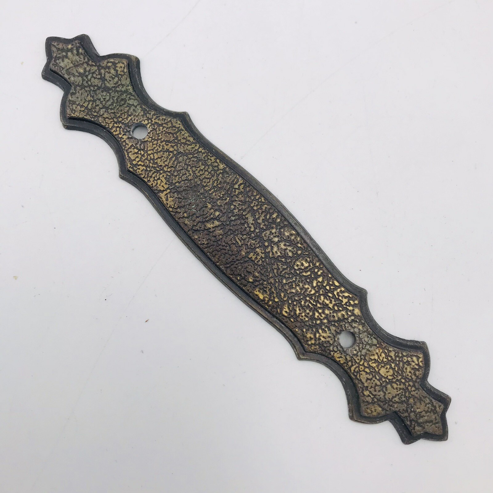 Vintage 1973 One (1) JB JayBee 358 Burnished Brass Drawer Pull Backplate